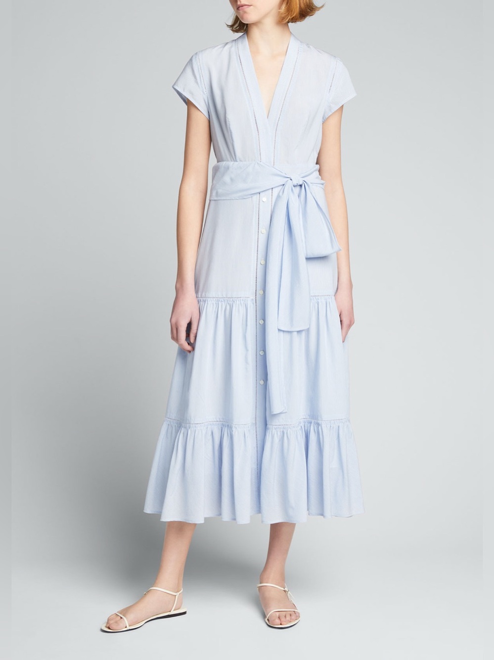 Kobi Halperin Amira Stripe Midi Shirt Dress